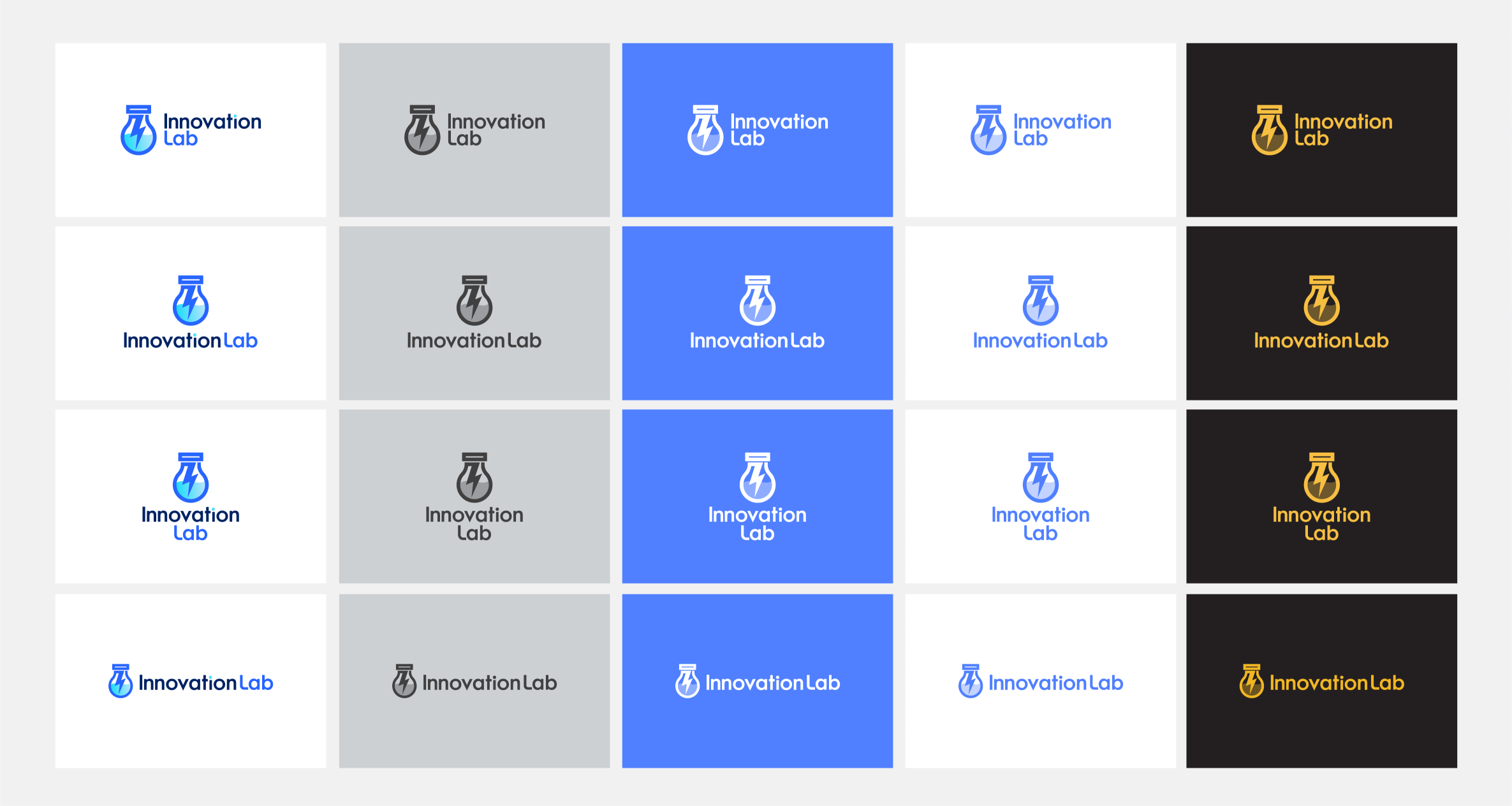 an array of logos in different colors and configurations